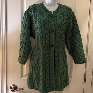 EUC Made in Ireland 🇮🇪 Kilronan Knitwear Merino Wool Swing Style Cardigan